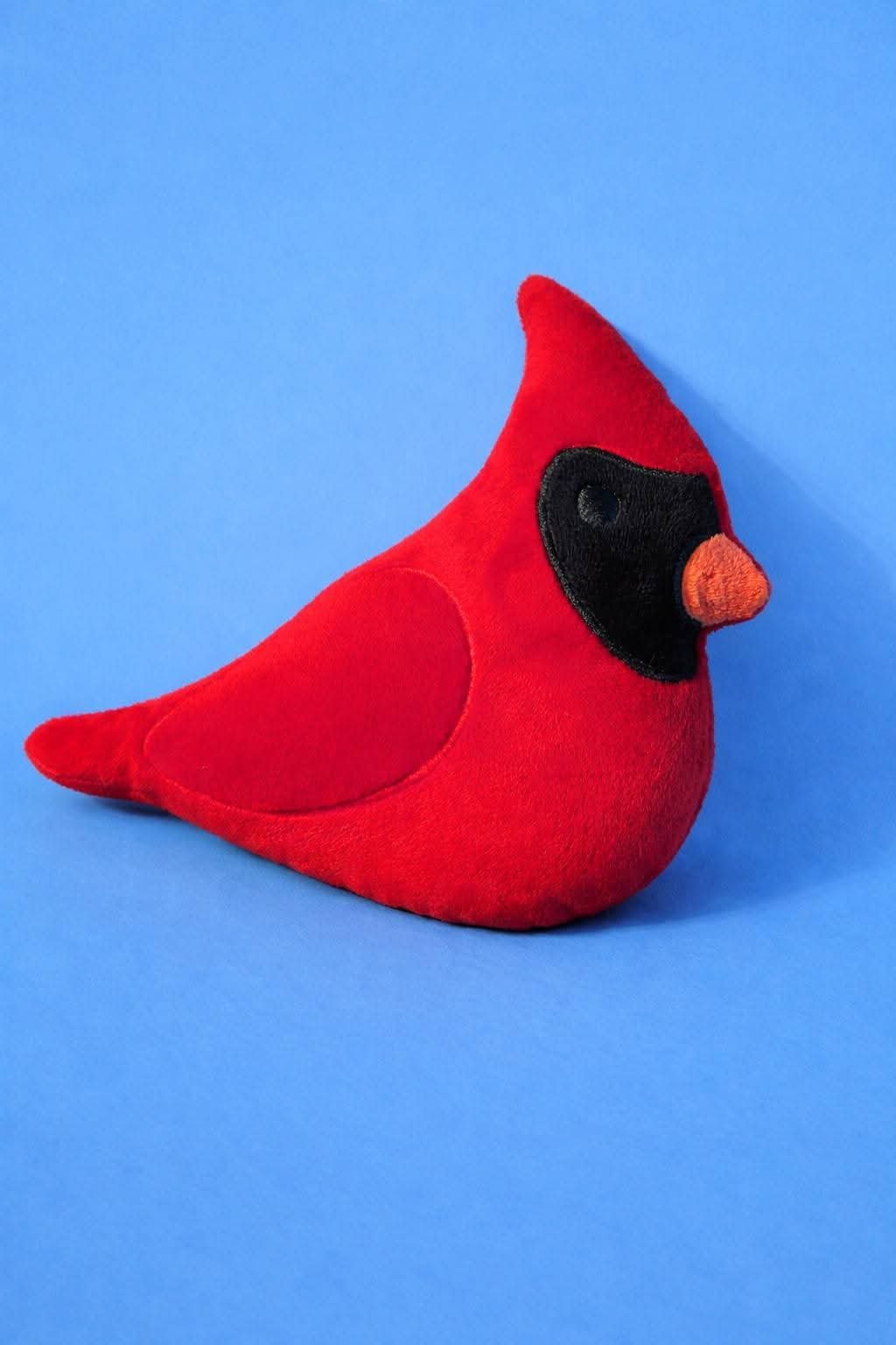 Red cardinal plush bird
